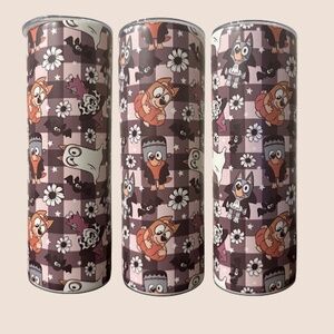 Bluey Halloween Tumbler, Vampire Ghost Design, Stainless Steel 20oz
